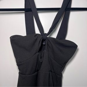 Lulu’s ~ Black Ribbed Romper XS